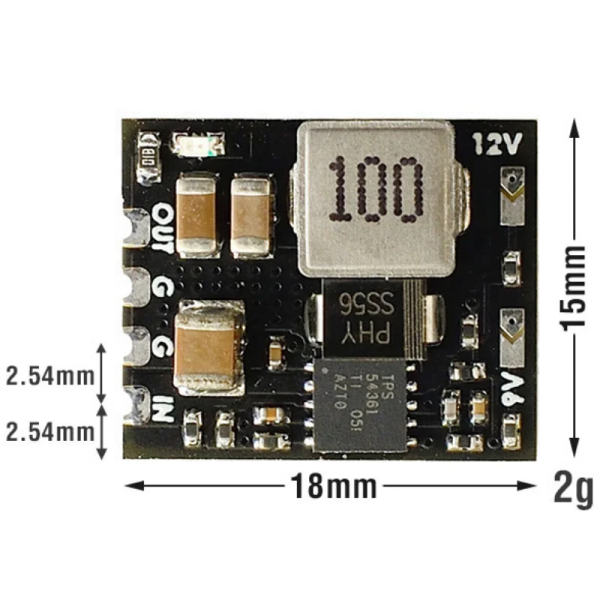 MATEK MBEC12S MICRO BEC 6-60V to 5V/9V/12V-ADJ for RC Model Airplane Helicopter FPV Racing Drones Replacement DIY Parts